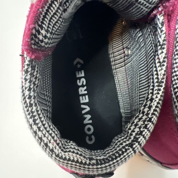 Converse All Star Mid Top Burgundy Cushion Tongue, Bows On Back Womens Size 9 - Picture 7 of 10